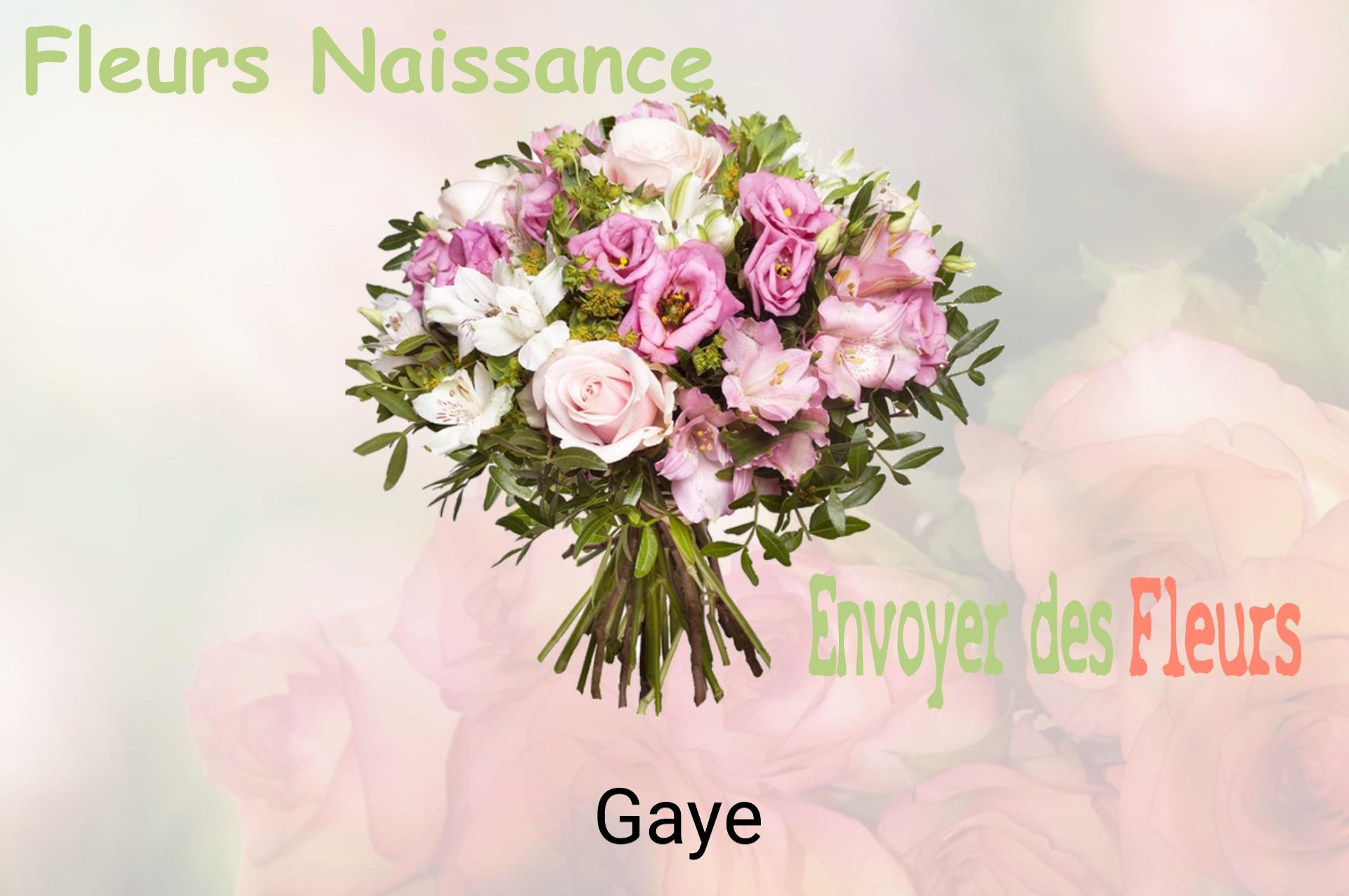 Bouquet de fleurs de naissance livré à Gaye